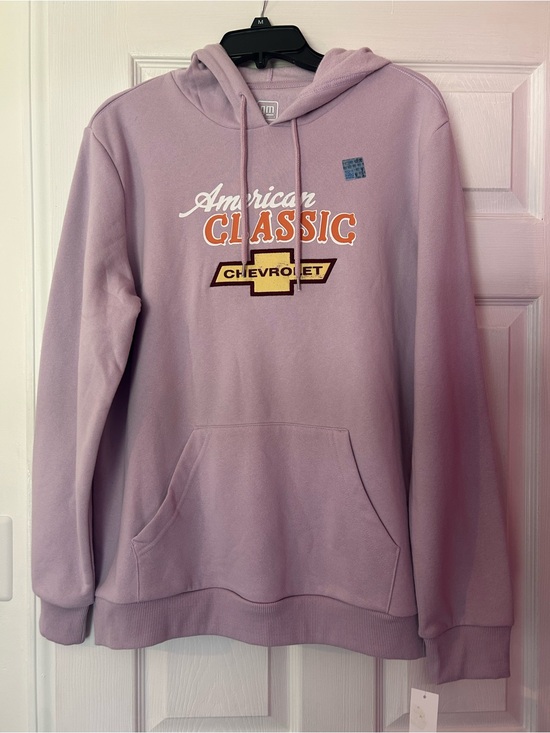 GM General Motors Chevy Detroit Power lavender hoodie men’s size medium NWT